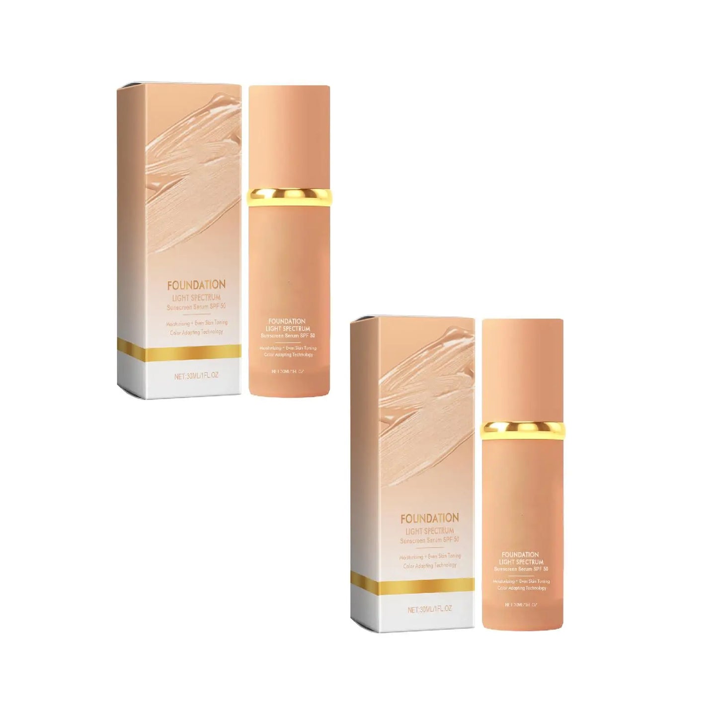 4 In 1 Foundation Liquid- Hydrating Medium Full Coverage Concealer With SPF50+ Inspired Longwearing & Waterproof Makeup 30ml