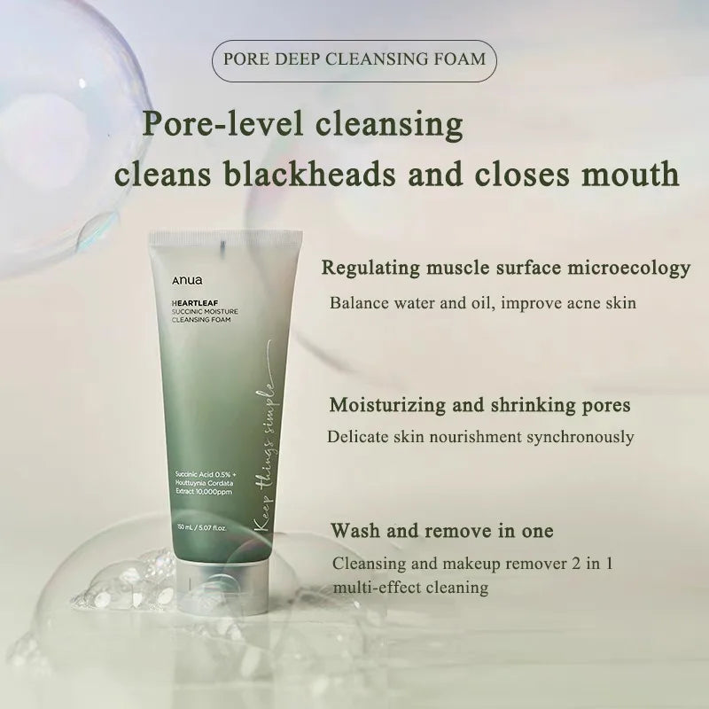 Anua Skincare Products Heartleaf LHA Moisture Peeling Gel Cleanser 77 Toner Rice 70 Glow Milky Toner Lotion Nicotinamide Serum