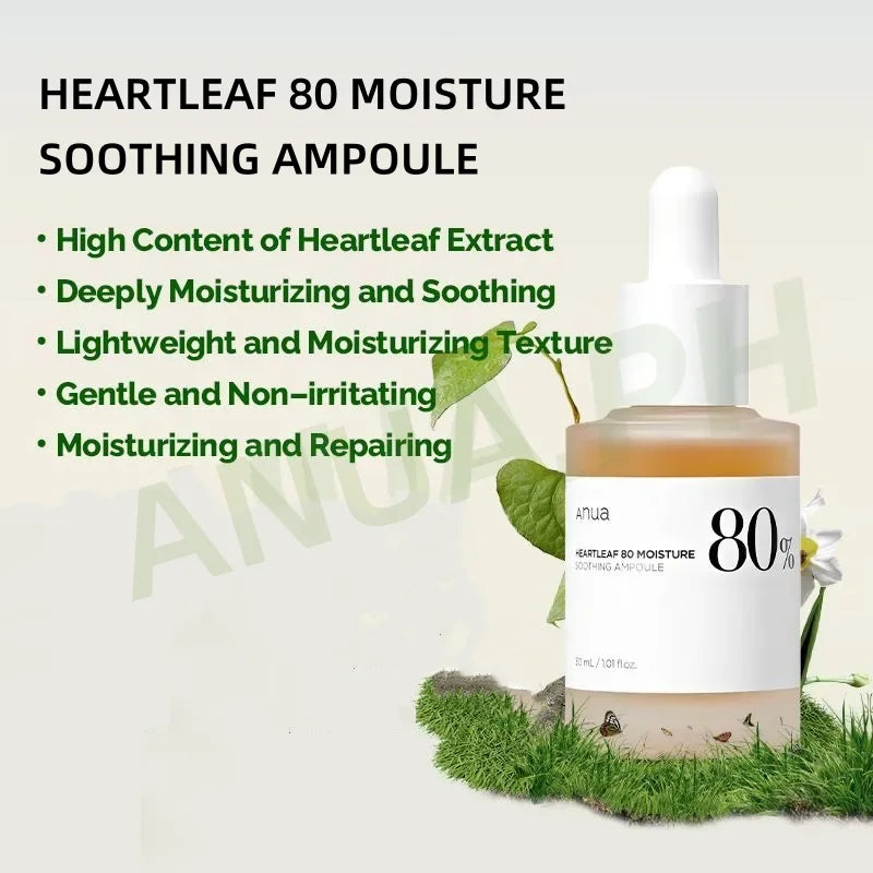 Anua Skincare Products Heartleaf LHA Moisture Peeling Gel Cleanser 77 Toner Rice 70 Glow Milky Toner Lotion Nicotinamide Serum